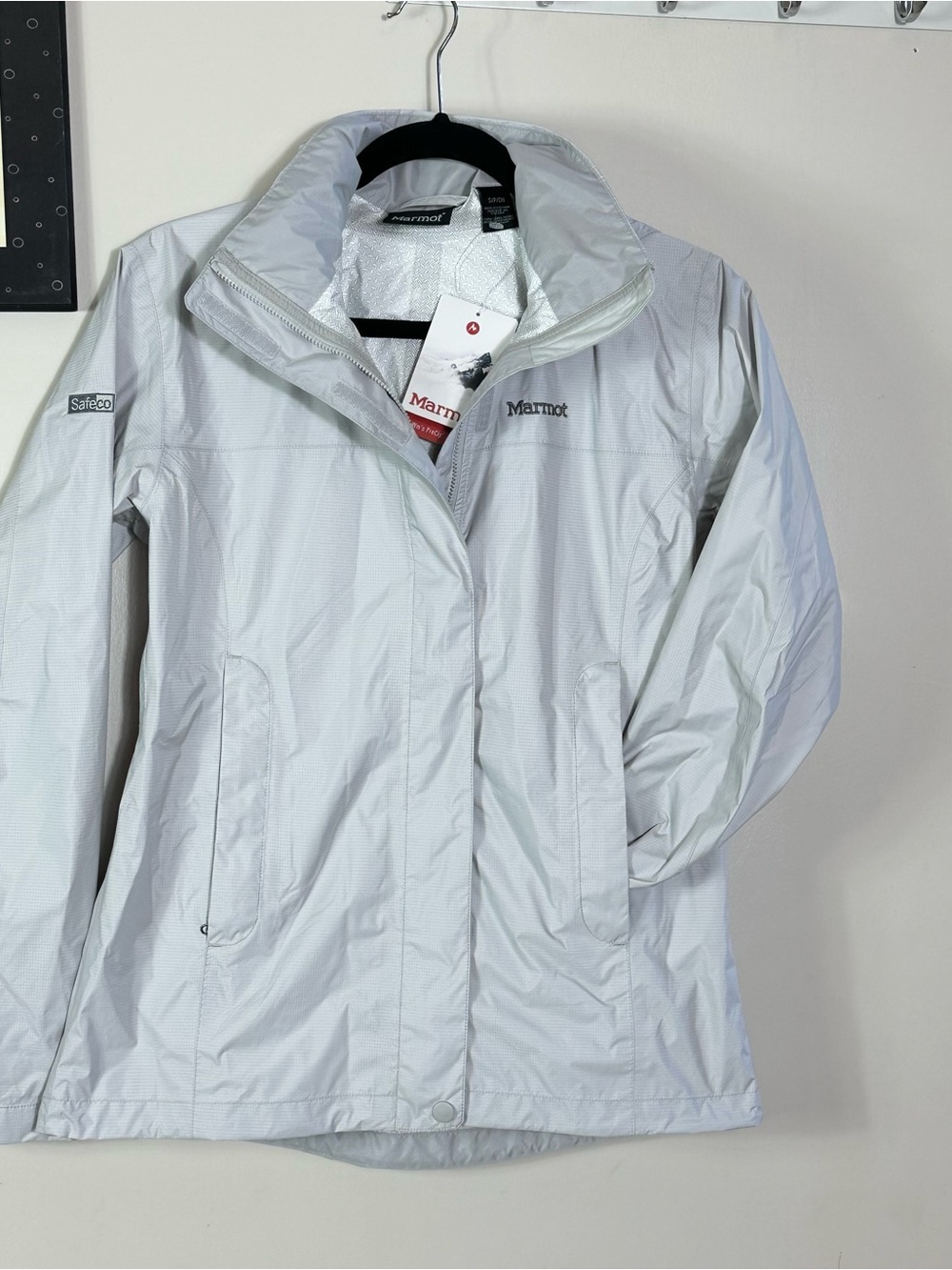Marmot Light Gray Waterproof Trench Jacket